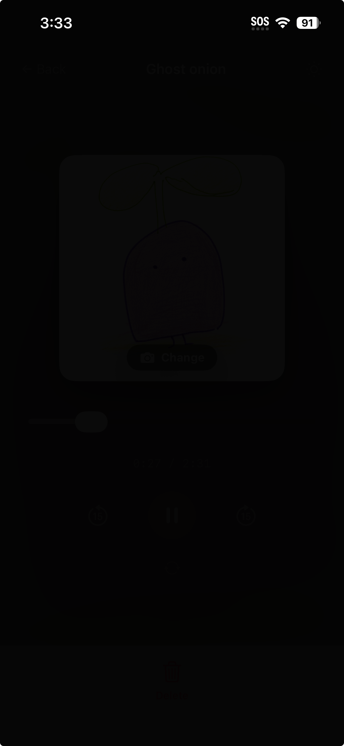 Dim the screen to complete darkness so kids don't want to play with your phone